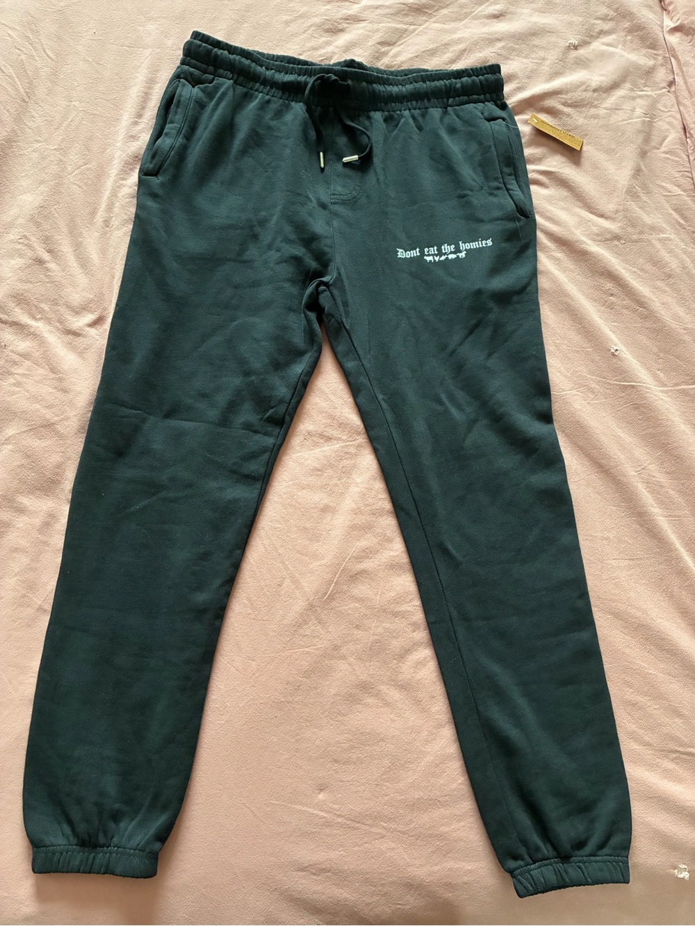 Don’t Eat The Homies Black Sweatpants OG D.E.T.H. Size Medium (32inches)